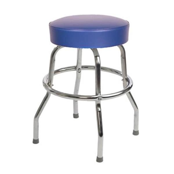 Richardson Seating Corp Richardson Seating Corp 1950BLU-24 1950- 24 in. Floridian Swivel Counter Stool; Blue - Chrome 1950BLU-24 - main